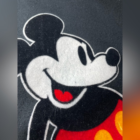 Vintage Disney Mickey Mouse Raglan Sweatshirt – Black – XL – 70s/80s - Picture 9 of 11